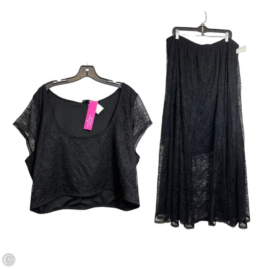 Skirt Set 2pc By Torrid In Black, Size: 3x