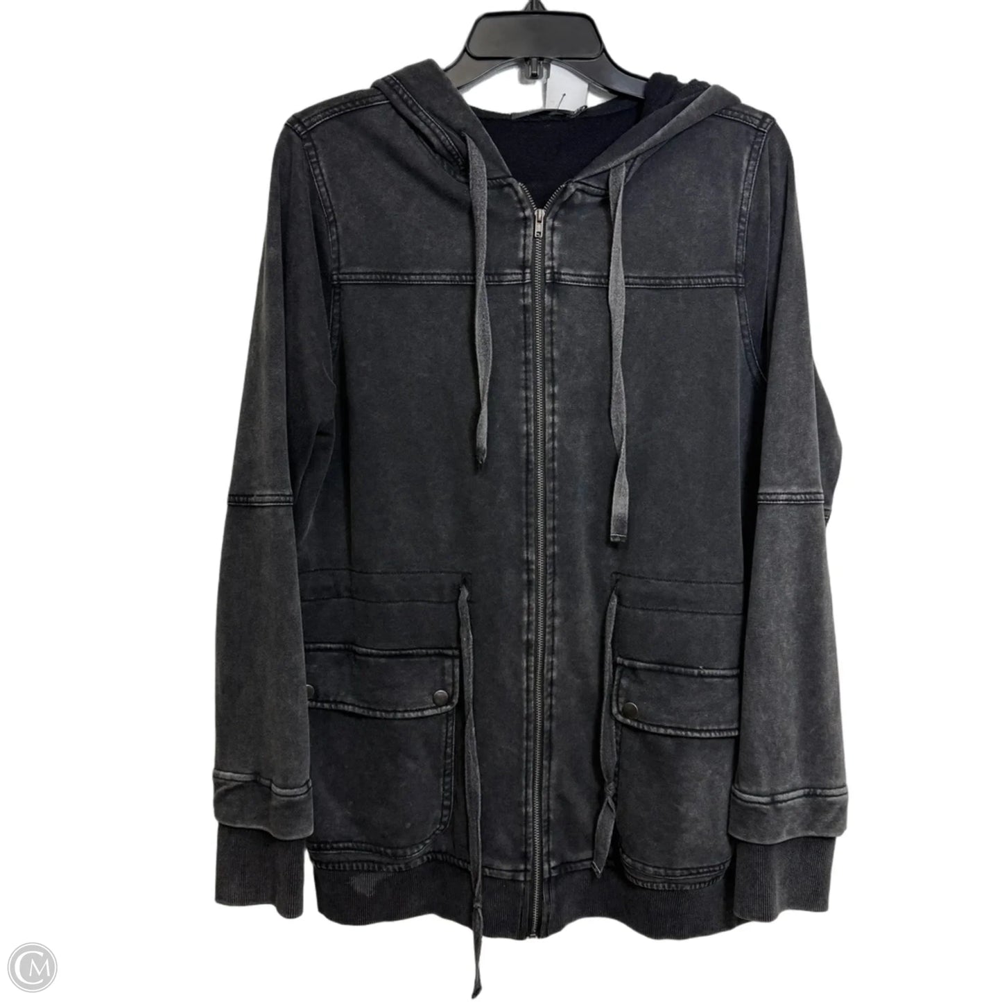 Sweatshirt Hoodie By Doe & Rae In Black, Size: M
