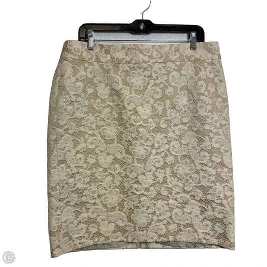 Skirt Midi By Banana Republic In Cream, Size: 14