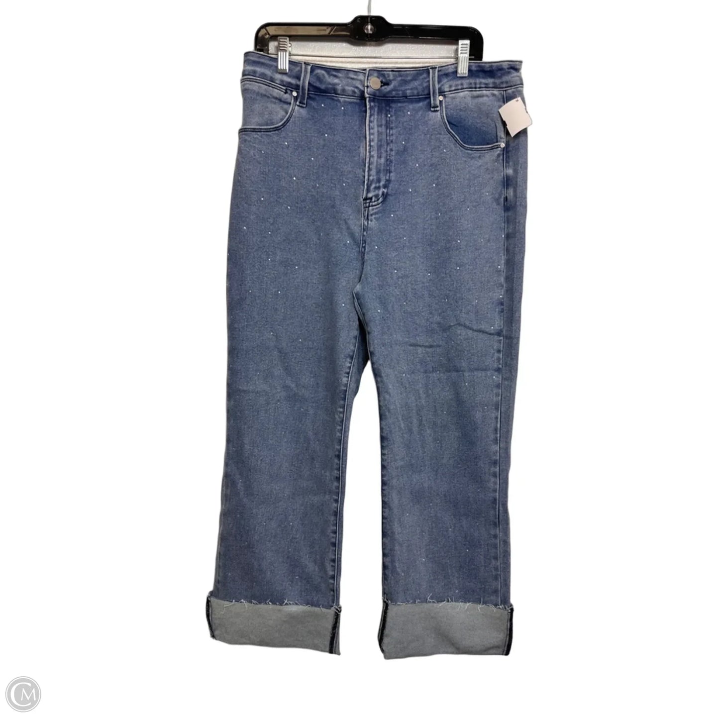 Jeans Wide Leg By Risen In Blue Denim, Size: 1x