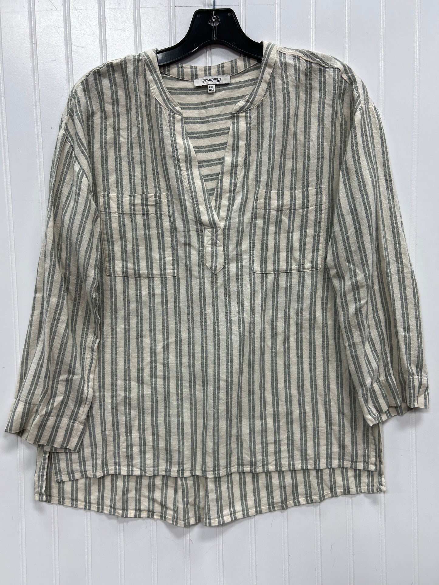 Top Ls By Madewell In Cream & Green, Size:Xxs