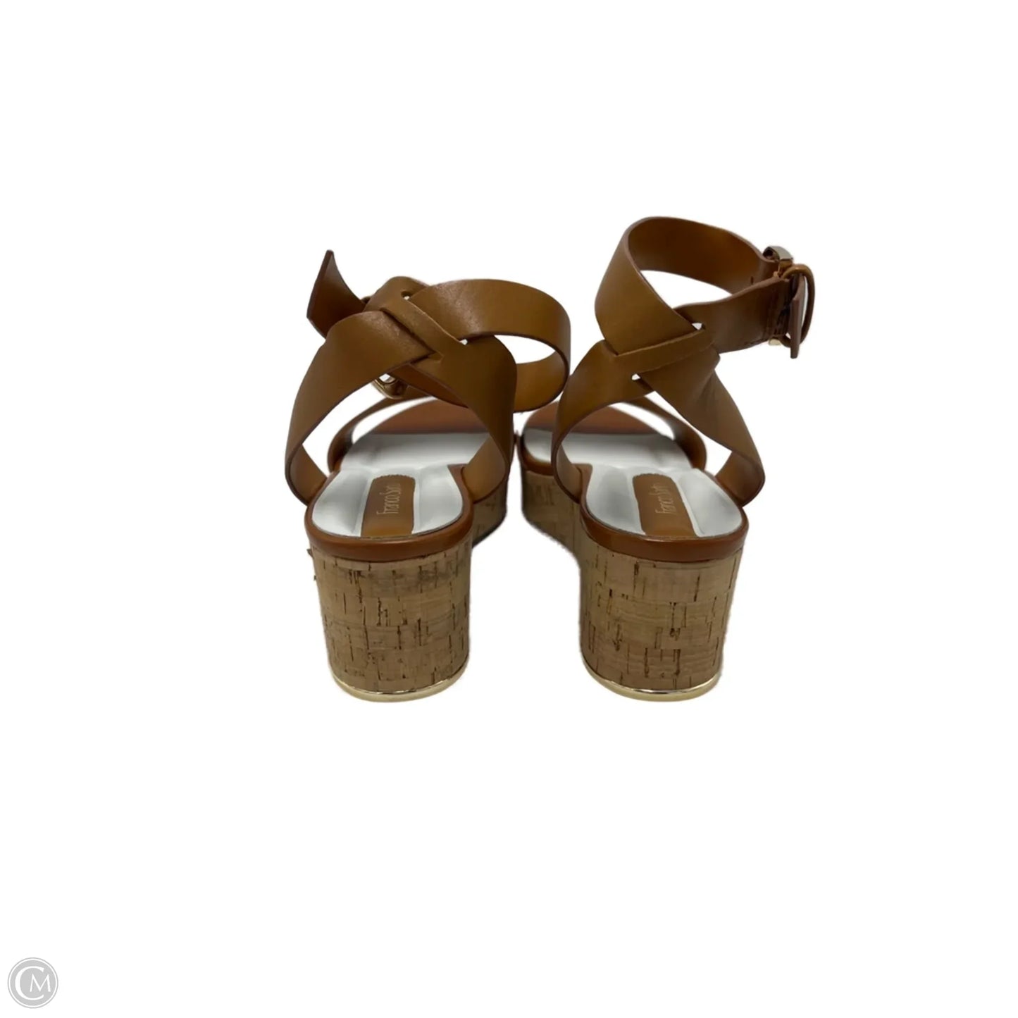 Sandals Heels Platform By Franco Sarto In Brown, Size: 9