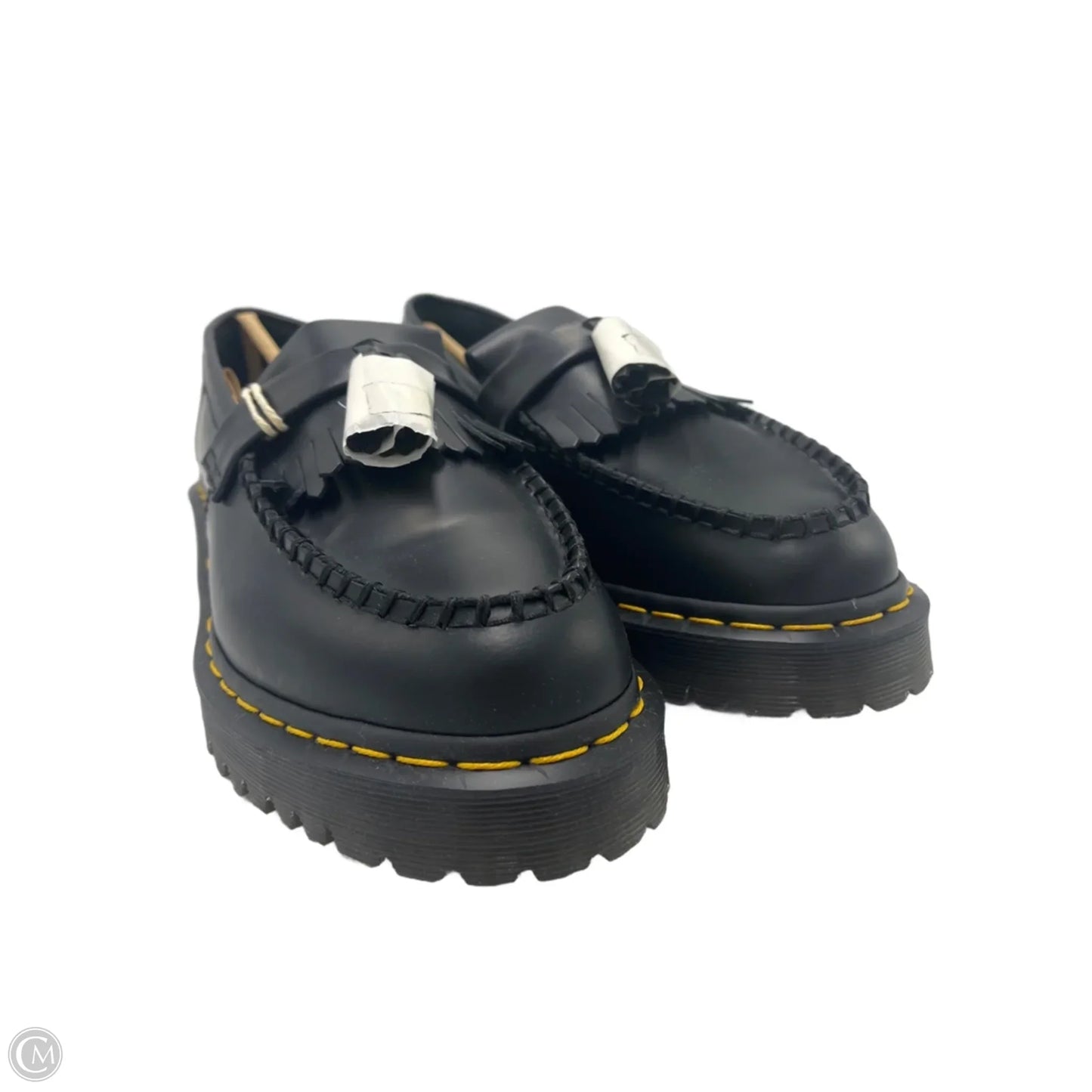 New! Adrian Bex Smooth Leather Loafers By Dr Martens In Black, Size: 10