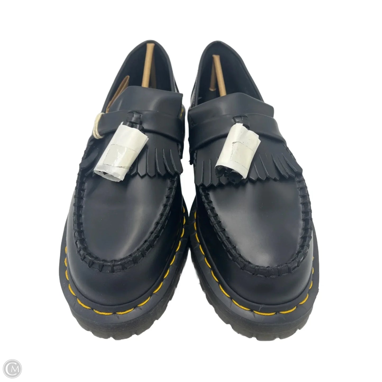 New! Adrian Bex Smooth Leather Loafers By Dr Martens In Black, Size: 10