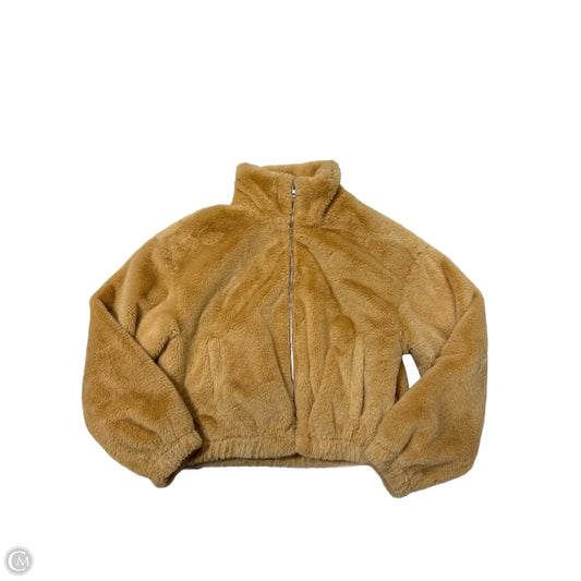 Coat Faux Fur & Sherpa By Bp In Brown, Size: S