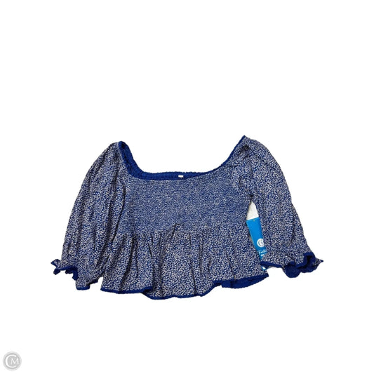 Top Short Sleeve By Free People In Blue, Size: Xl
