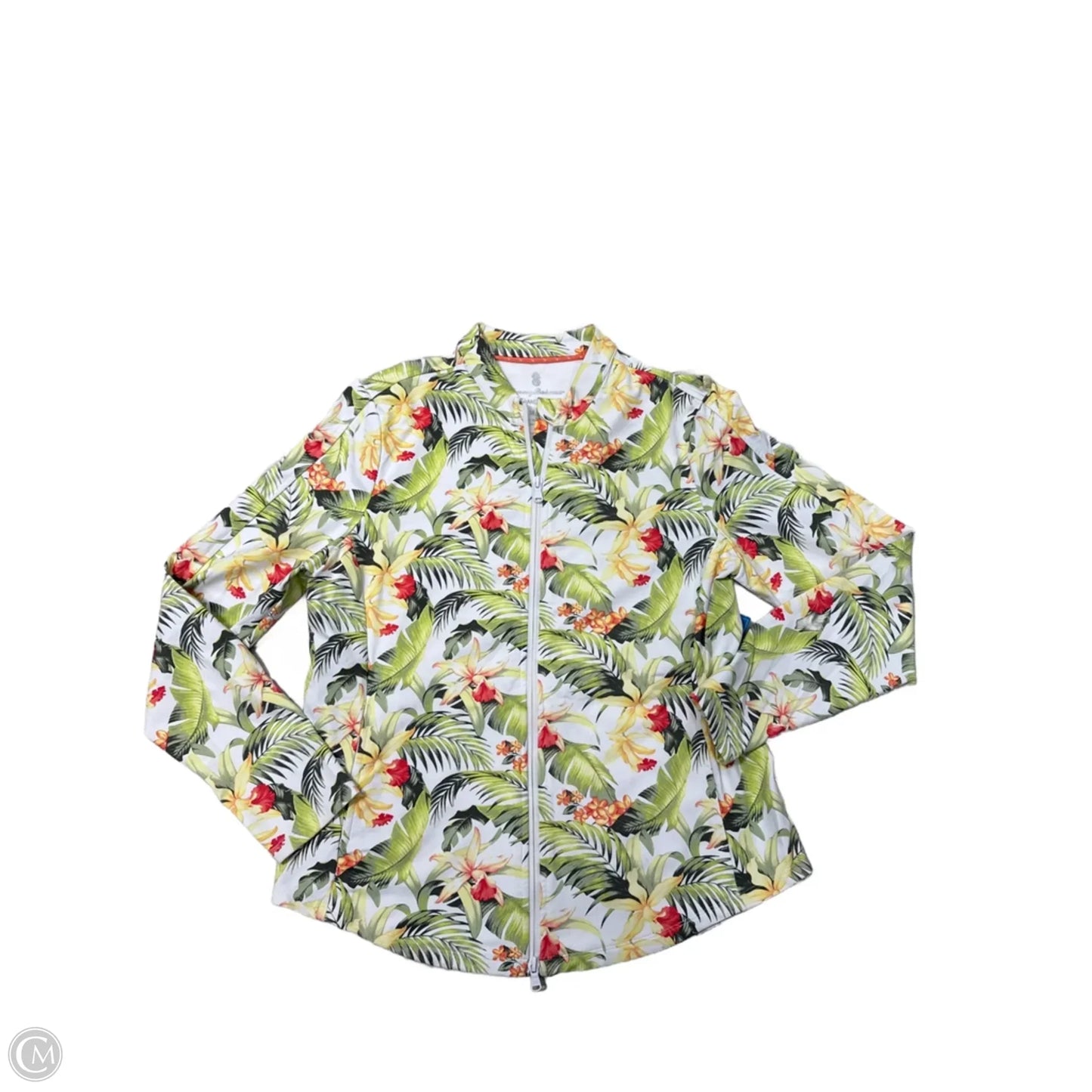 Athletic Jacket By Tommy Bahama In Floral Print, Size: M