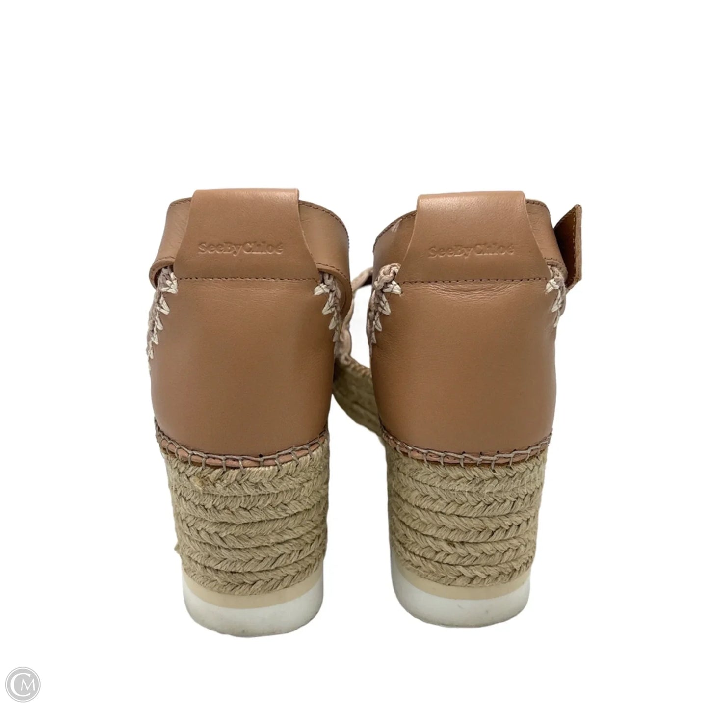 See By Chloe Glyn Espadrille Designer Sandals In Tan, Size: 8.5 (39)