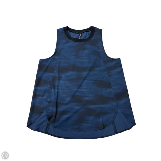 Athletic Tank Top By Athleta In Black & Blue, Size: L