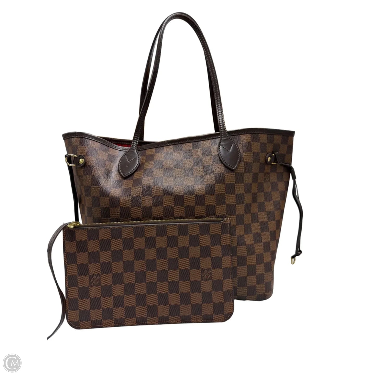 Louis Vuitton Neverfull MM Damier Ebene + Pouchette Luxury Handbag