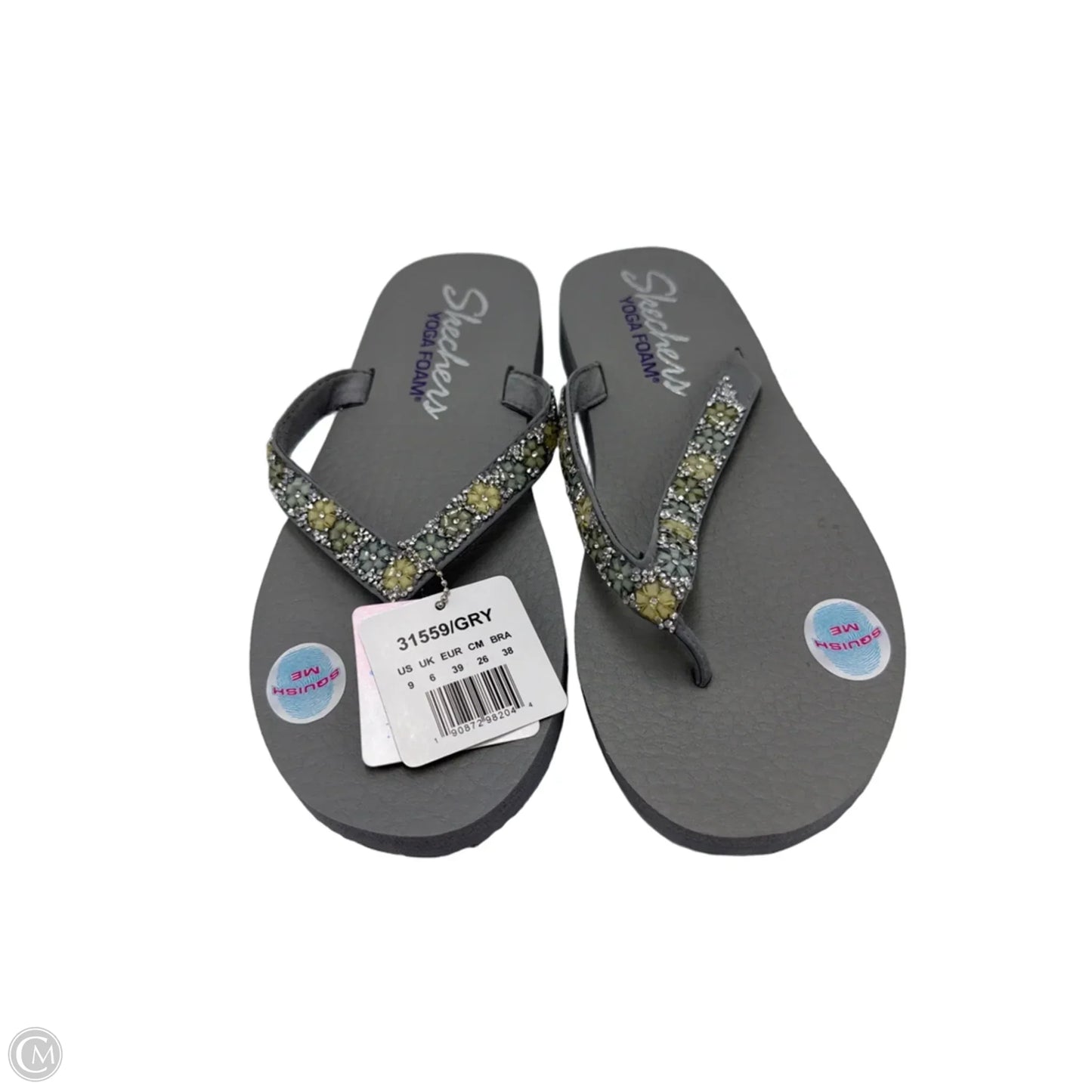 New! Sandals Flip Flops By Skechers In Grey, Size: 9