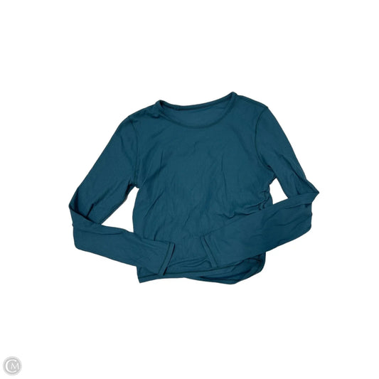 Athletic Top Long Sleeve Collar By Lululemon In Blue, Size: M