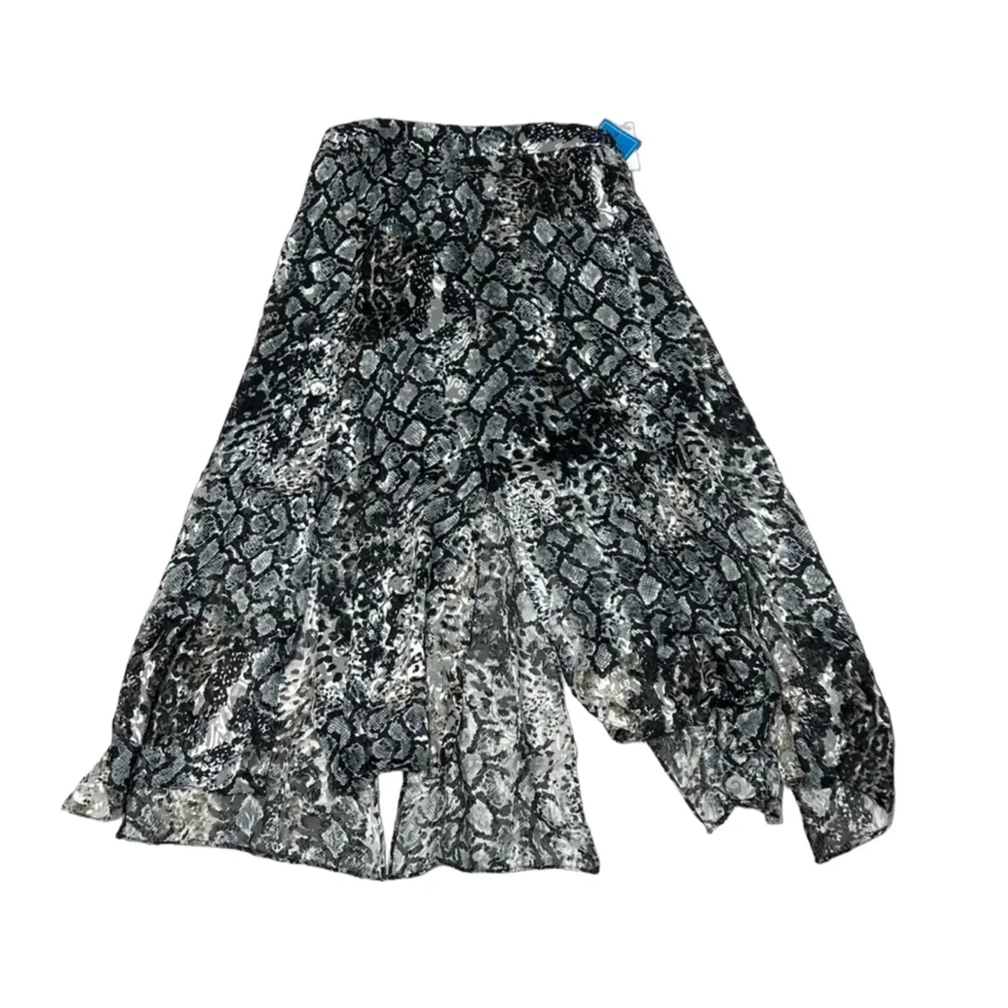 Skirt Designer By Alice + Olivia In Black & Silver, Size: S