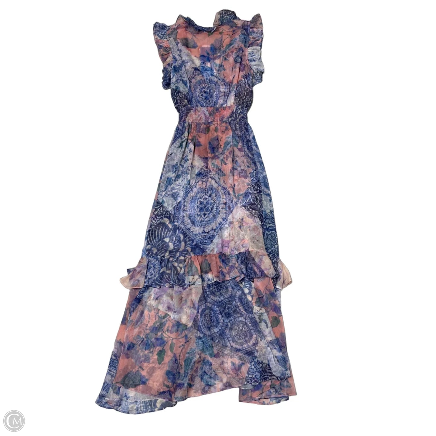 Dress Designer By Misa In Blue & Pink, Size: M