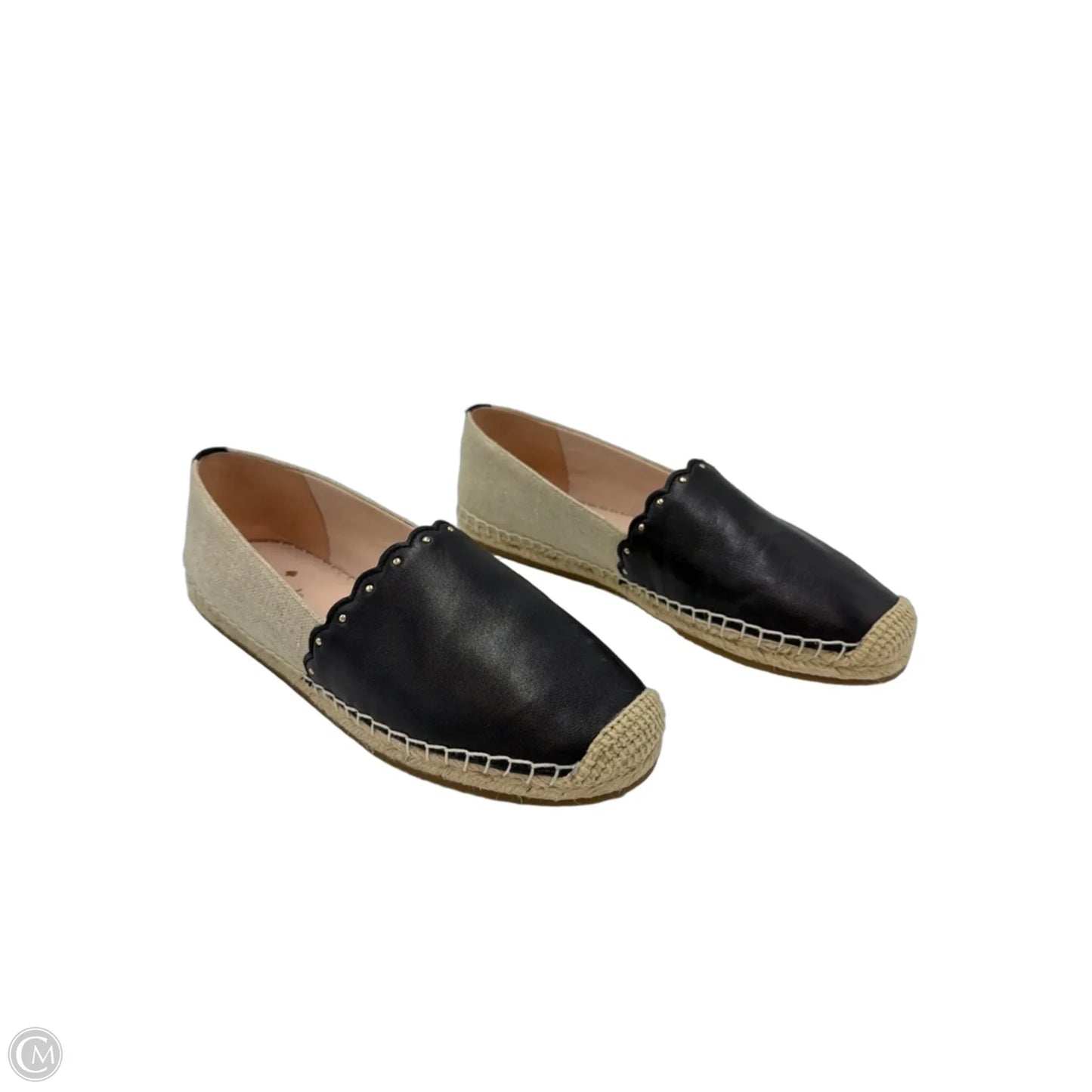 Espadrille Shoes Designer By Kate Spade In Black & Tan, Size: 9