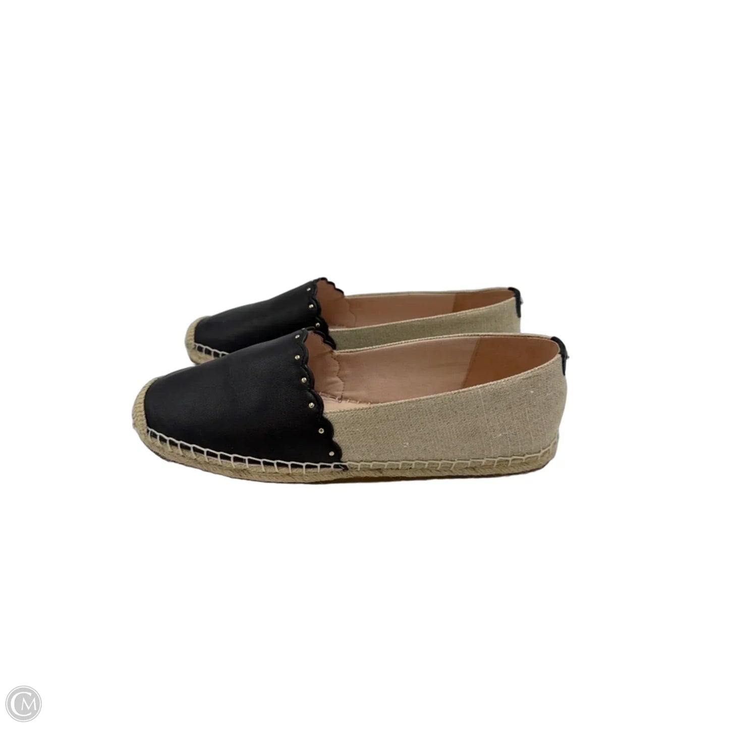 Espadrille Shoes Designer By Kate Spade In Black & Tan, Size: 9