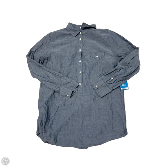 Top Long Sleeve By J. Crew In Blue, Size: L