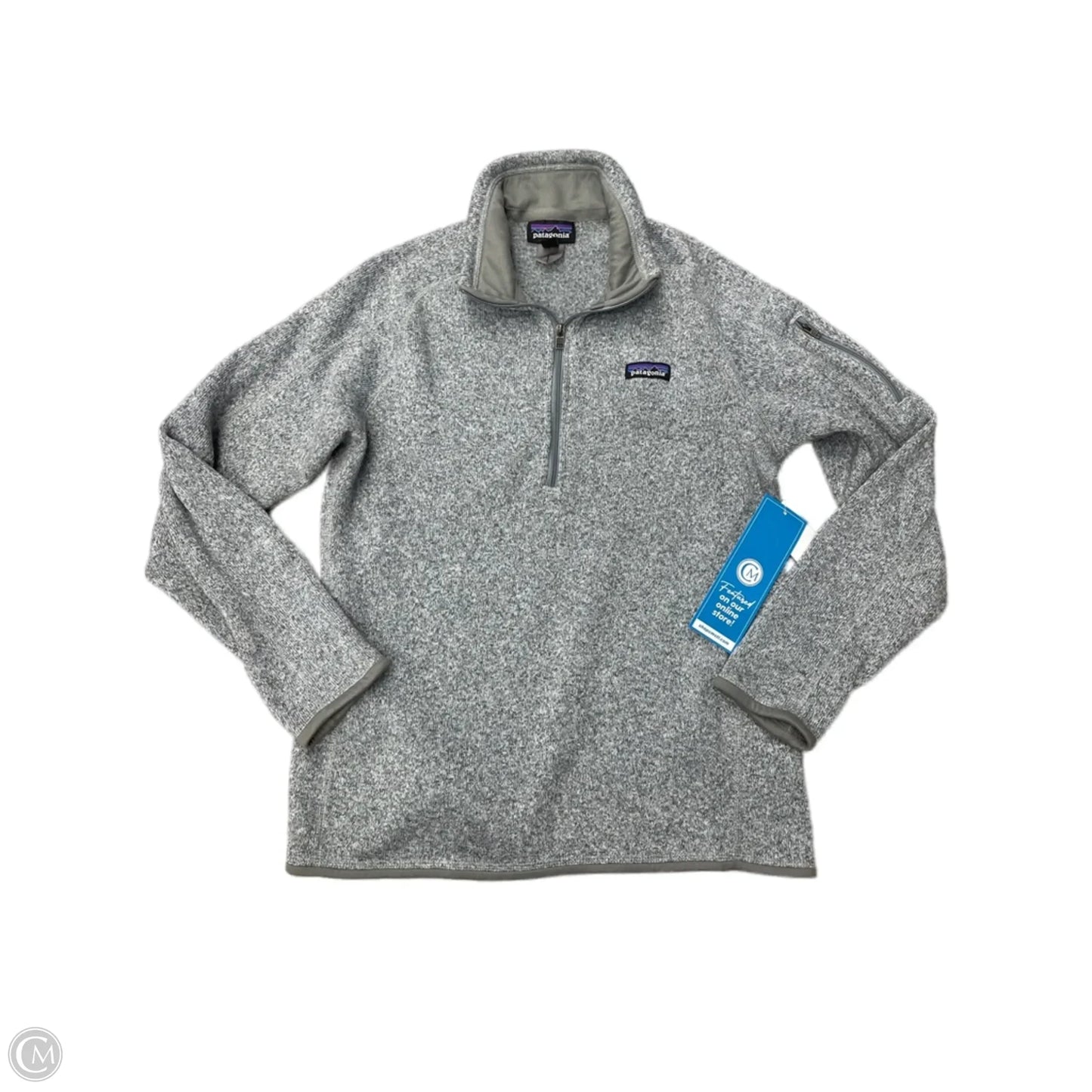 Sweatshirt Collar By Patagonia In Grey, Size: L