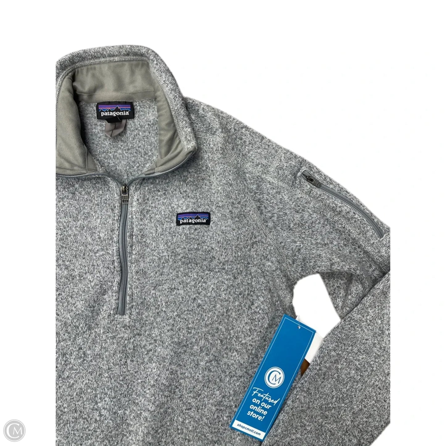 Sweatshirt Collar By Patagonia In Grey, Size: L
