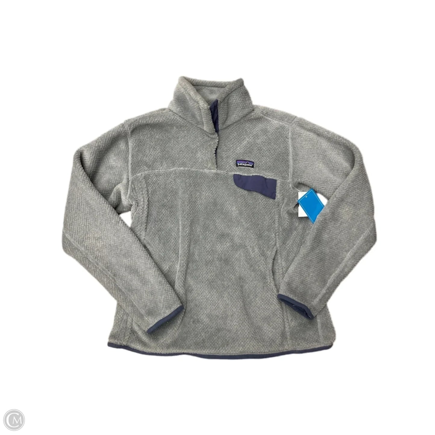 Sweatshirt Collar By Patagonia In Grey, Size: L