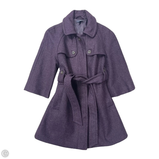 Coat Peacoat By Gap In Purple, Size: Xs