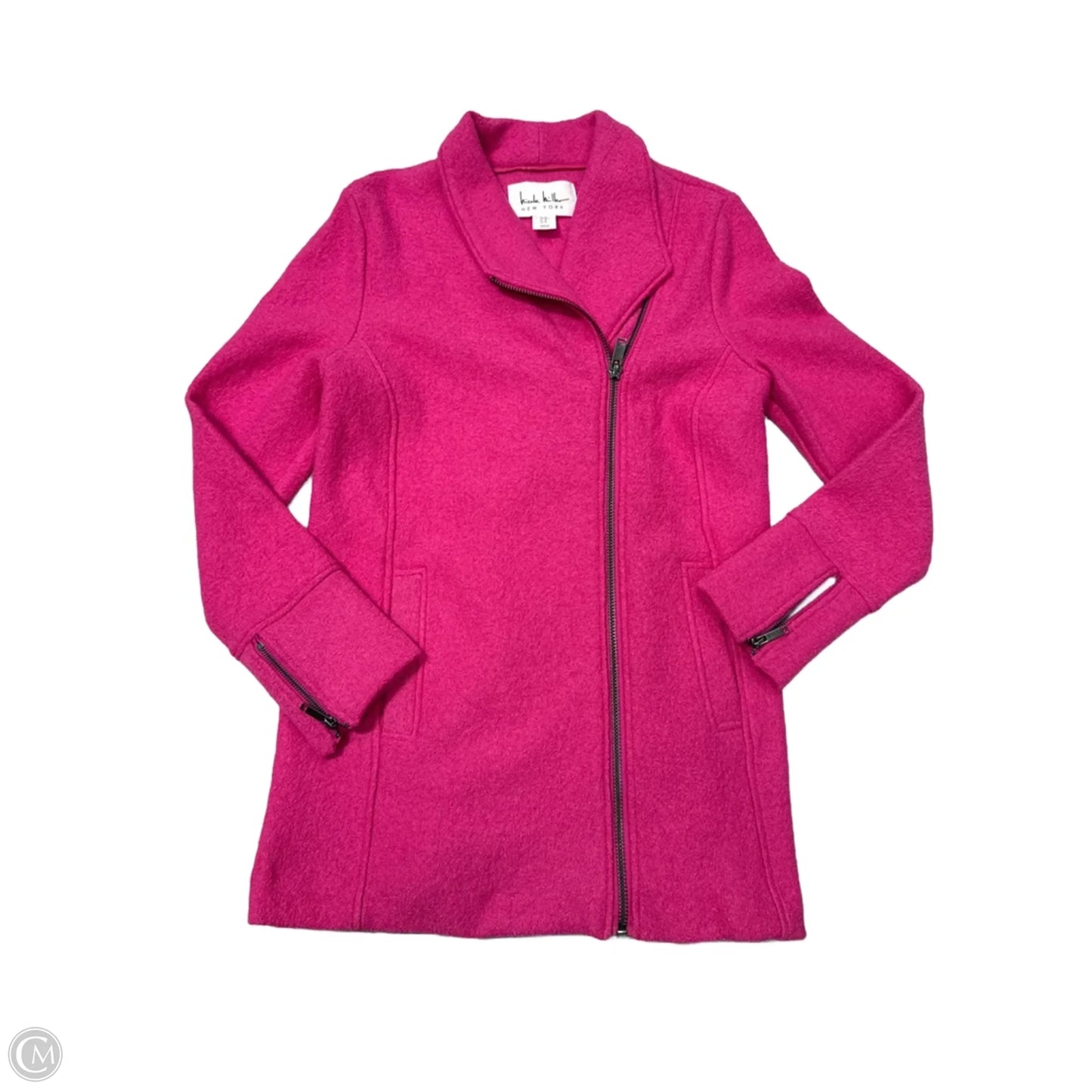 Coat Peacoat By Nicole Miller In Pink, Size: M