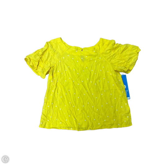 Top Short Sleeve By Maeve In Yellow, Size: M