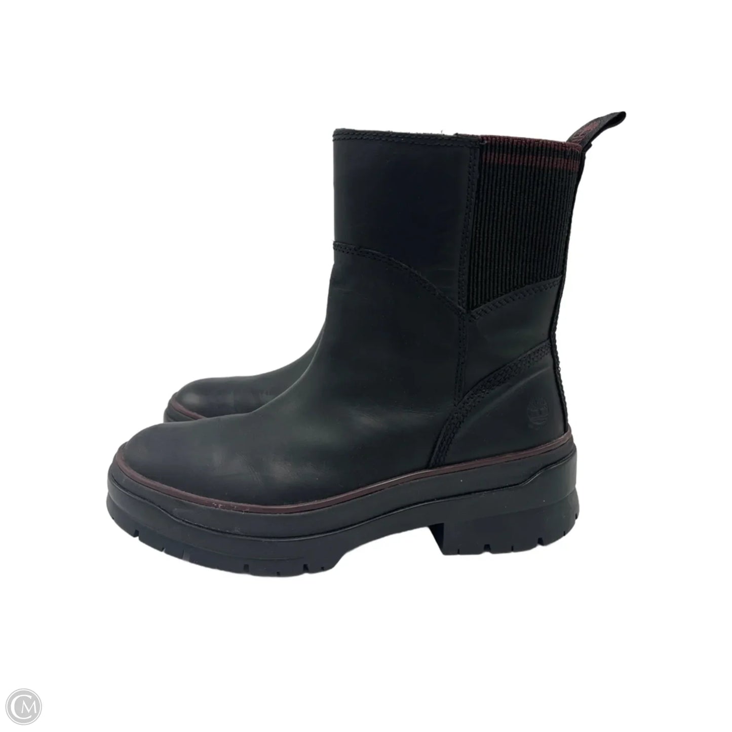 Boots Leather By Timberland In Black, Size: 8