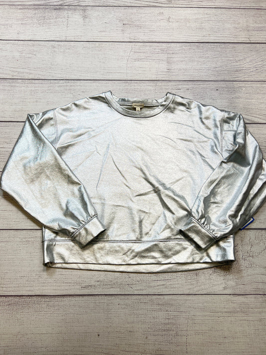 Top Long Sleeve By Pilcro In Silver, Size: S