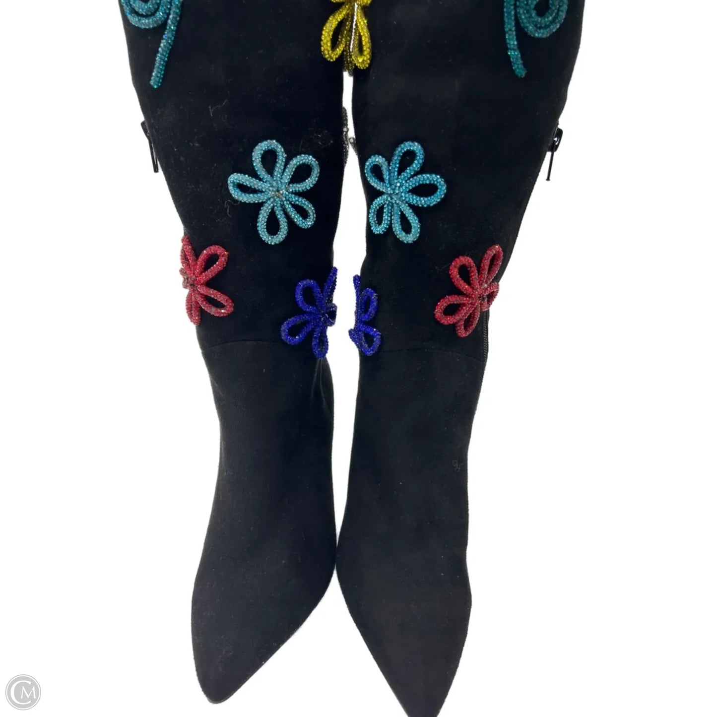 Boots Knee Heels By Betsey Johnson In Black, Size: 6.5