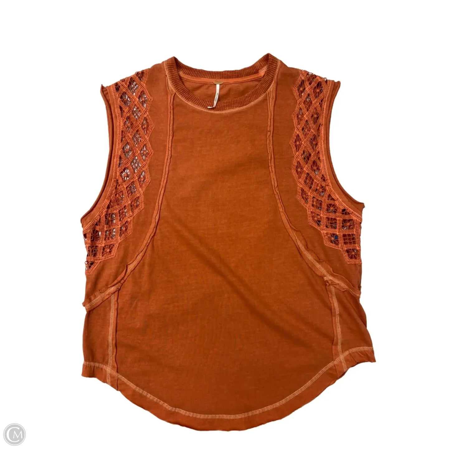 Top Short Sleeve By Free People In Orange, Size: Xs