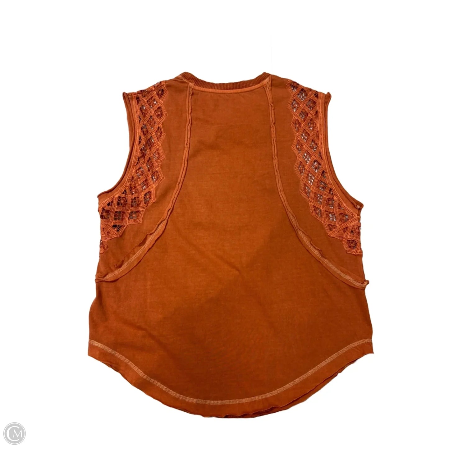 Top Short Sleeve By Free People In Orange, Size: Xs