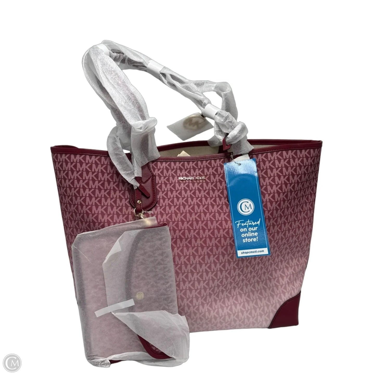 New! Michael Kors Eva Ombre Designer Tote w/ Pouchette