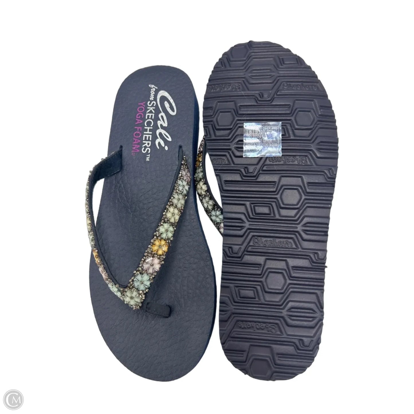 Sandals Flip Flops By Skechers In Navy, Size: 8