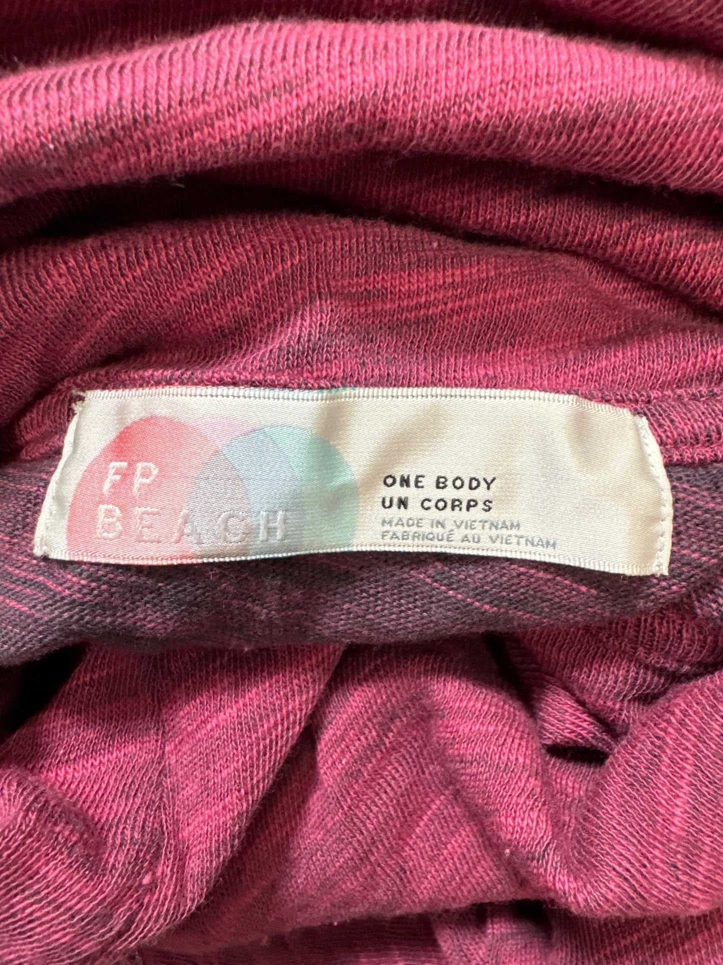 Top Long Sleeve By Free People In Maroon, Size: Osfm