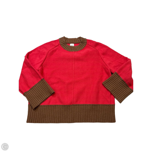 Sweater By Maeve In Brown & Red, Size: M