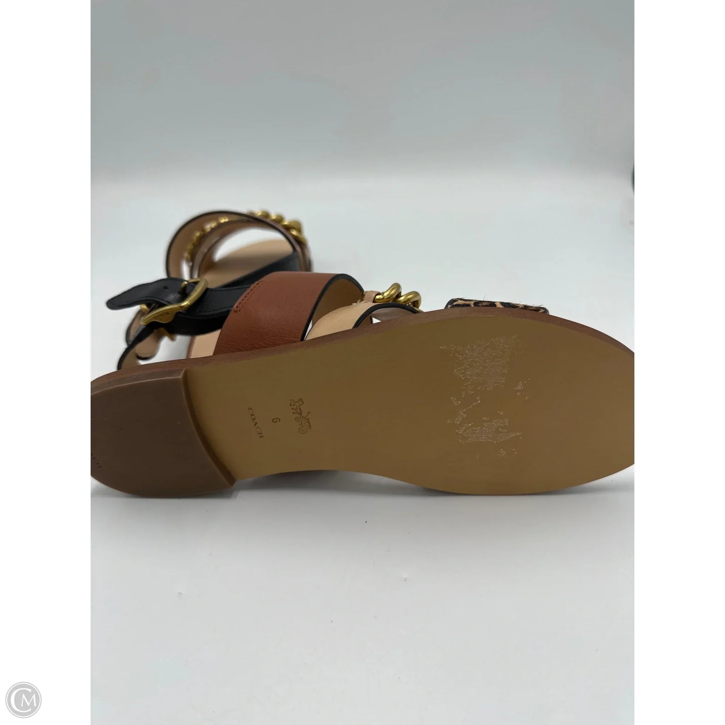 New! Sandals Designer By Coach In Animal Print, Size: 6