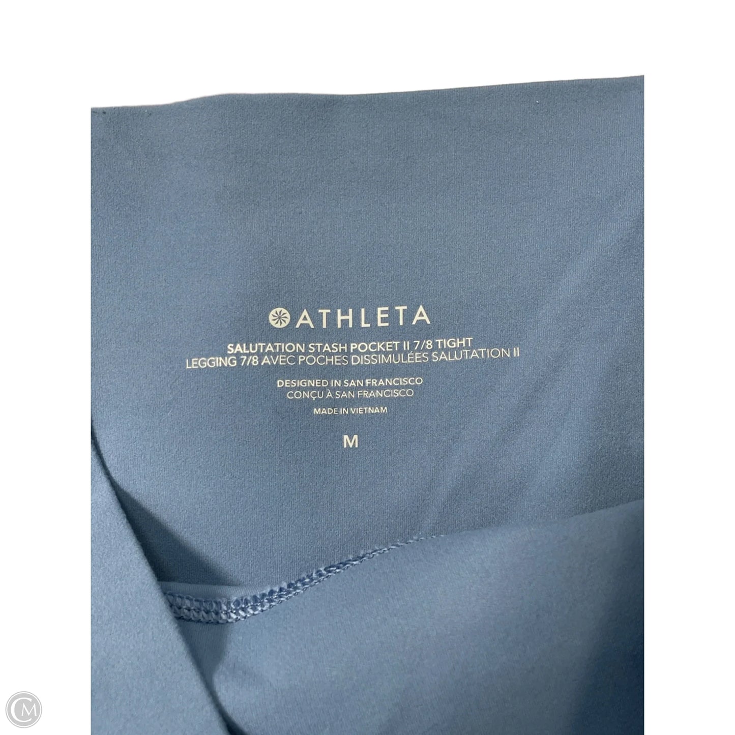 Athletic Leggings By Athleta In Blue, Size: M