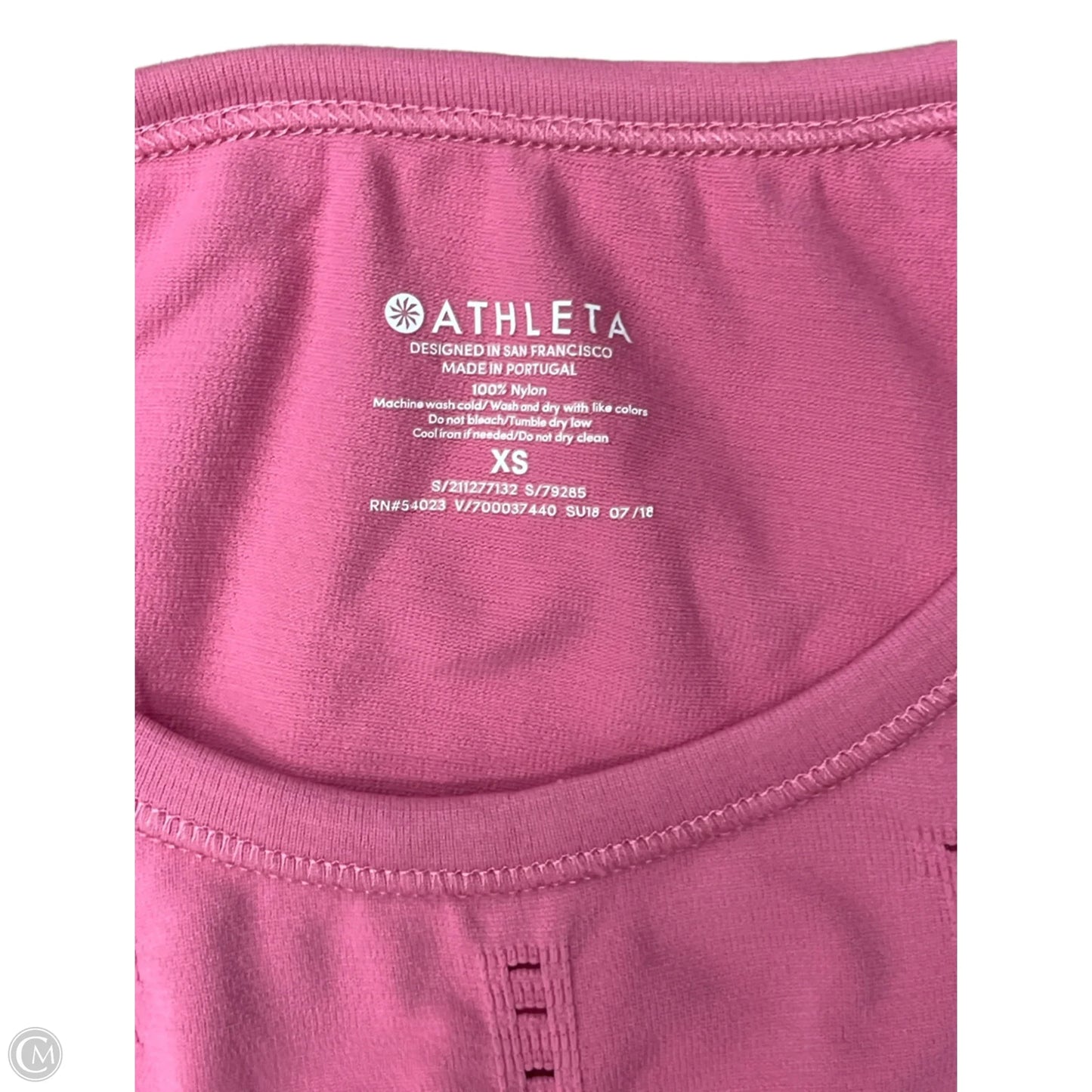 Athletic Tank Top By Athleta In Pink, Size: Xs