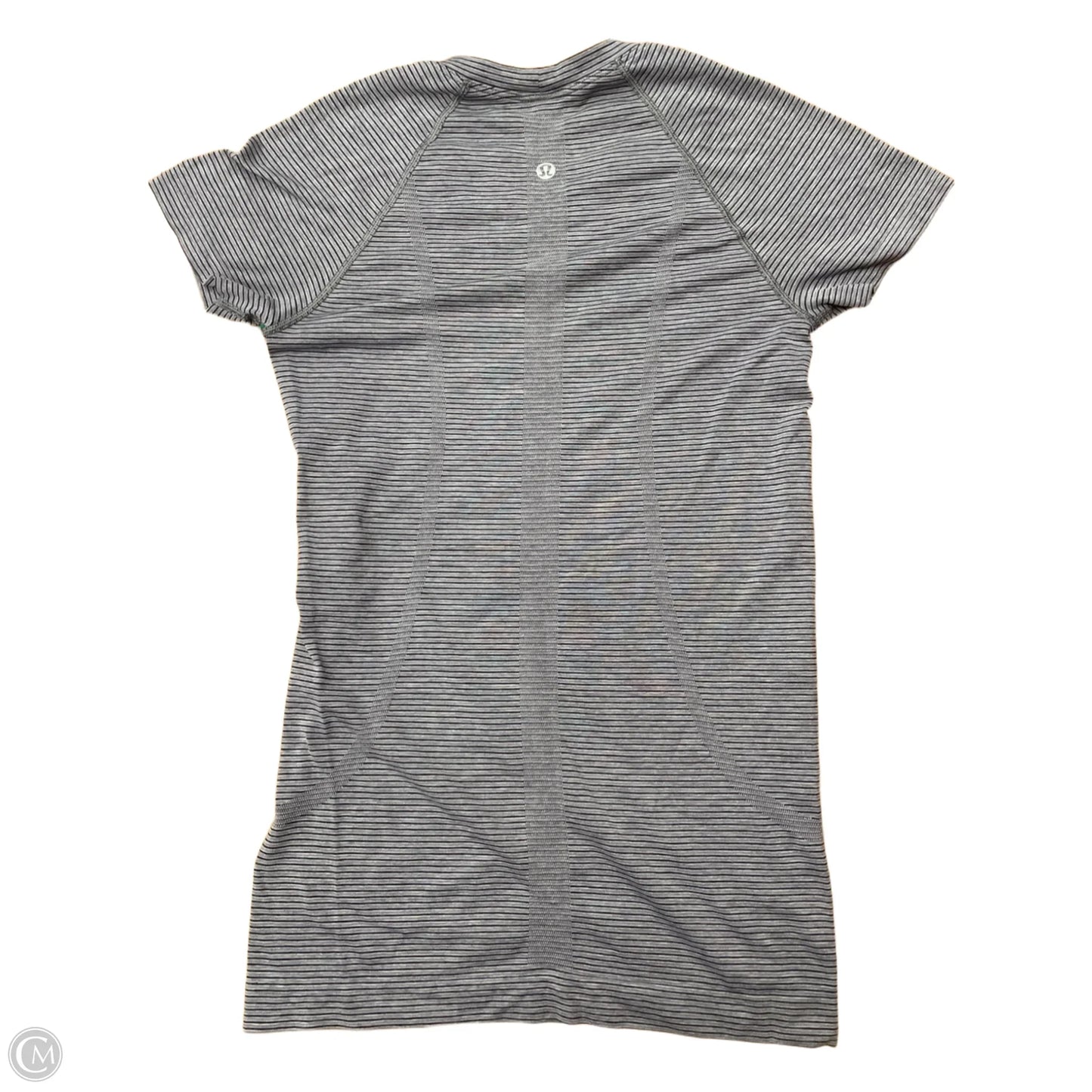 Athletic Top Short Sleeve By Lululemon In Grey, Size: S