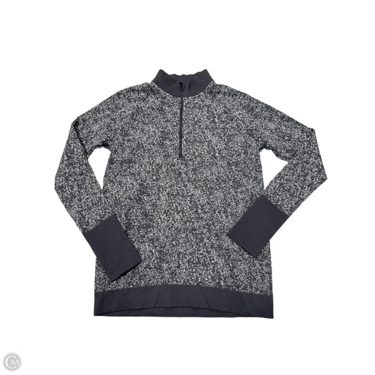 Athletic Sweatshirt Collar By Lululemon In Black & Grey, Size: M