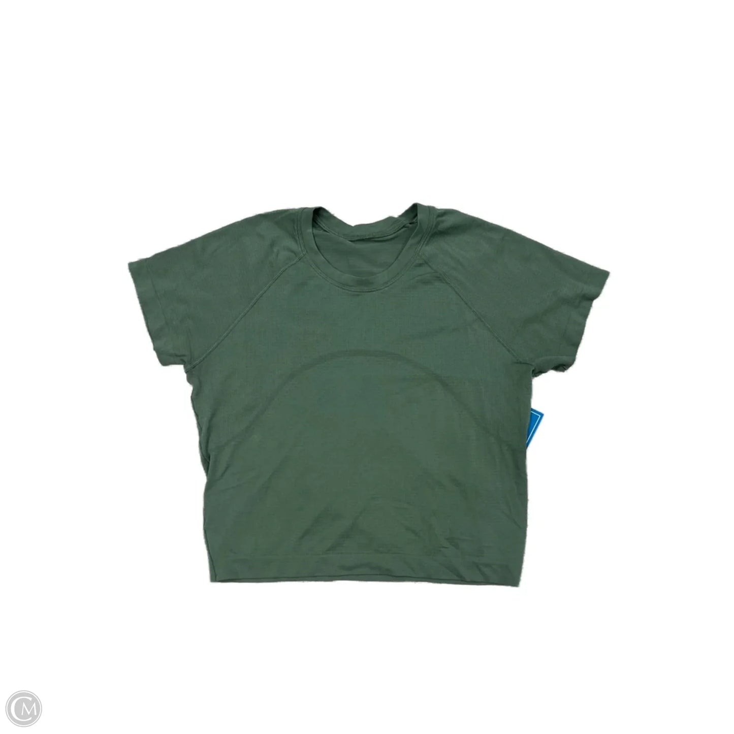Athletic Top Short Sleeve By Lululemon In Green, Size: M