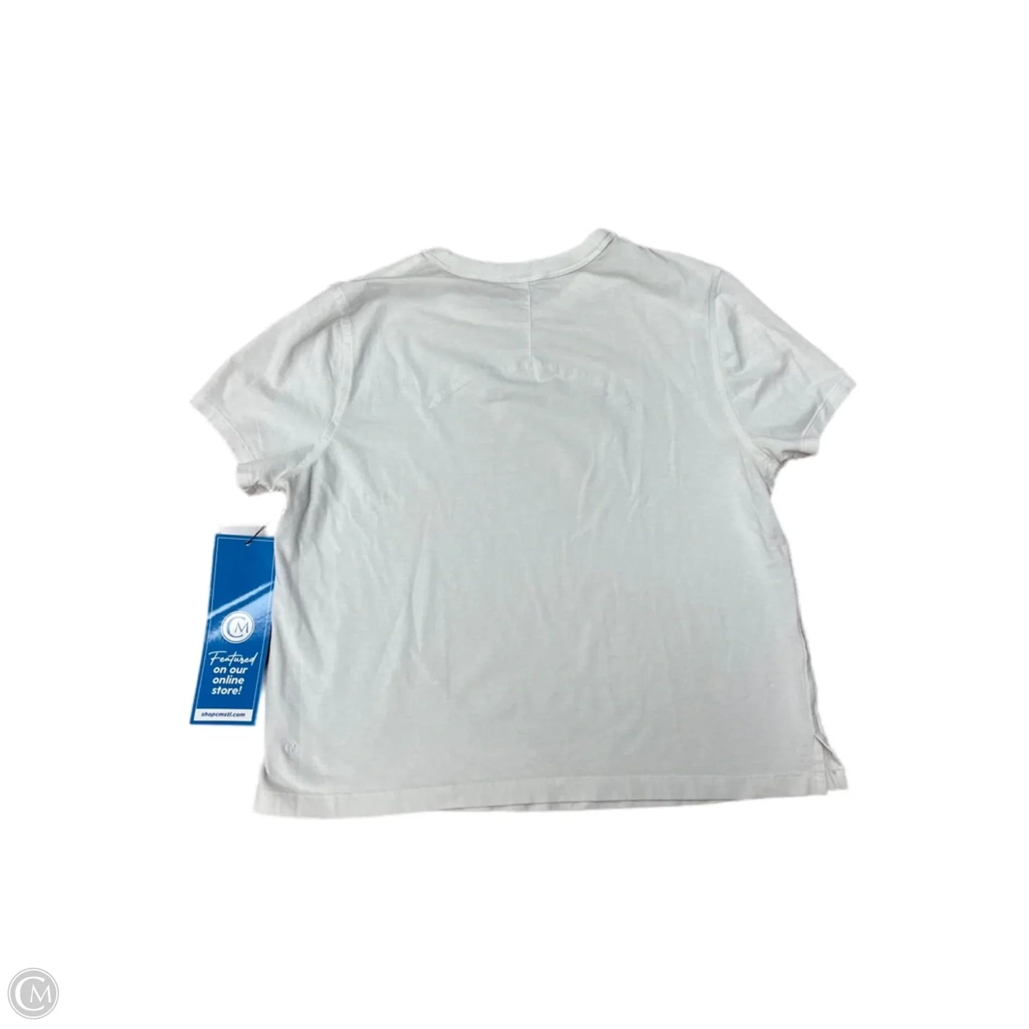 Athletic Top Short Sleeve By Lululemon In White, Size: Xs