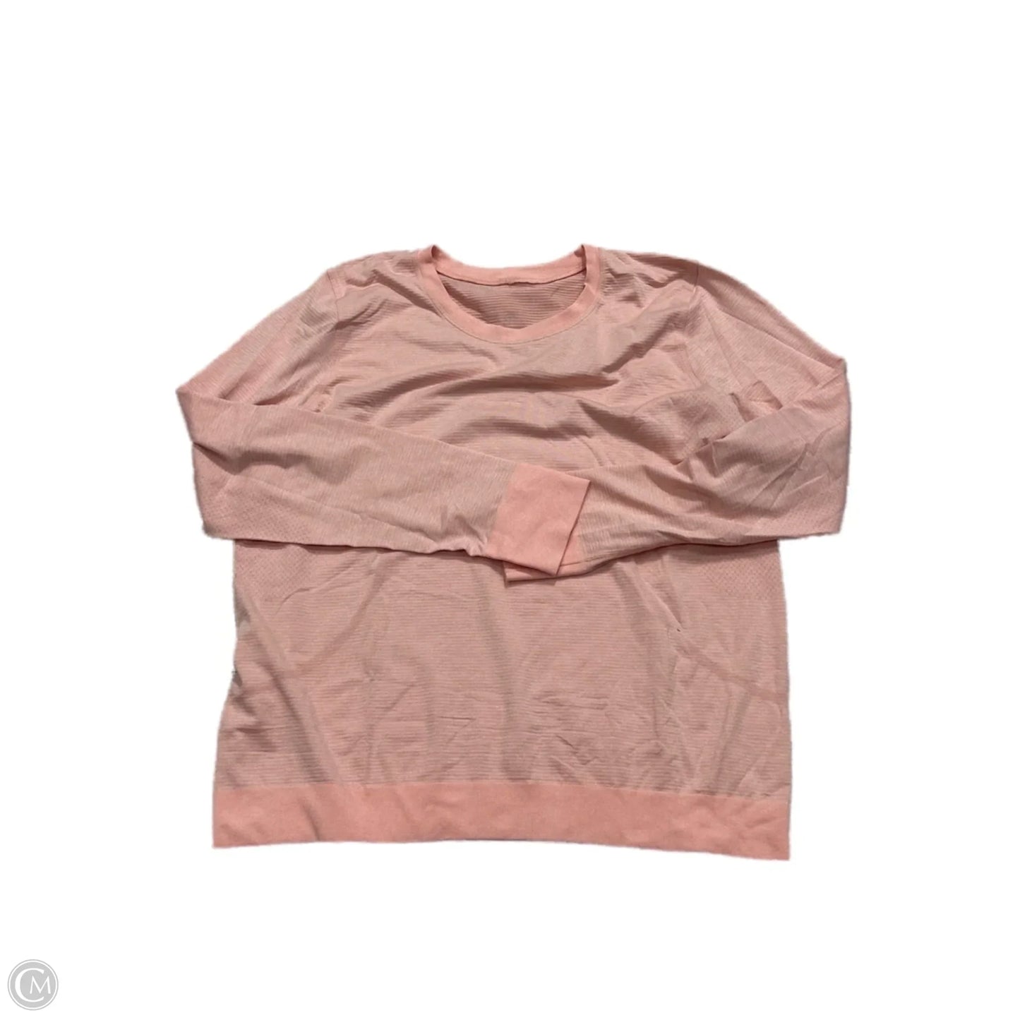 Athletic Top Long Sleeve Crewneck By Lululemon In Pink, Size: L