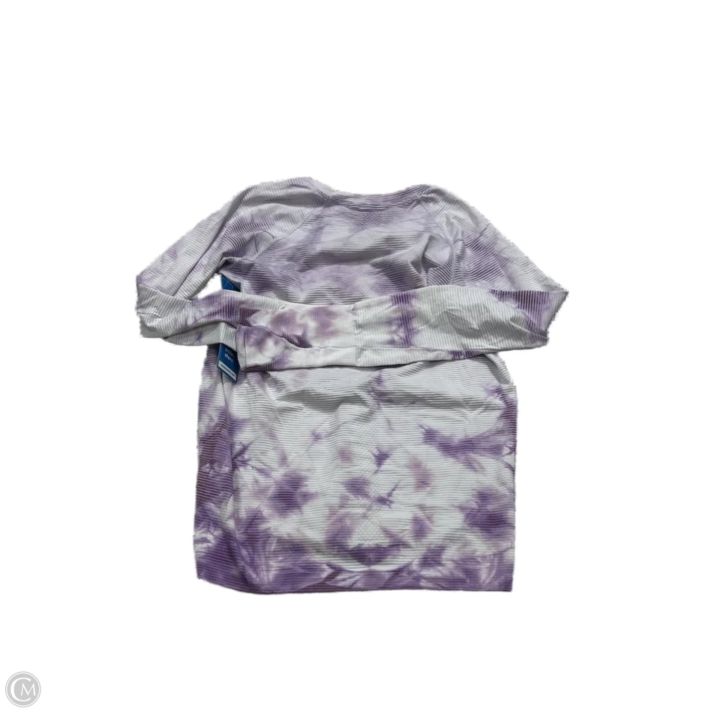 Athletic Top Long Sleeve Crewneck By Lululemon In Tie Dye Print, Size: L