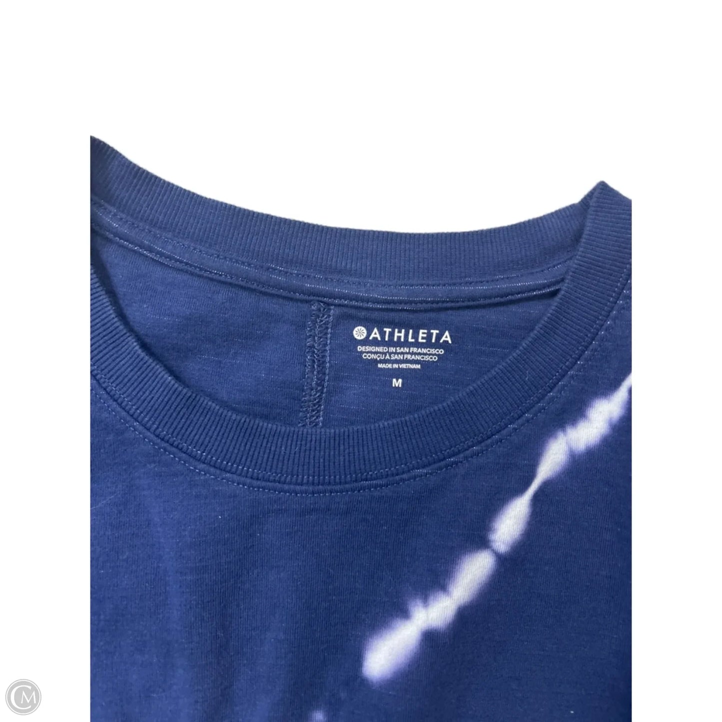 Athletic Top Long Sleeve Collar By Athleta In Blue, Size: M