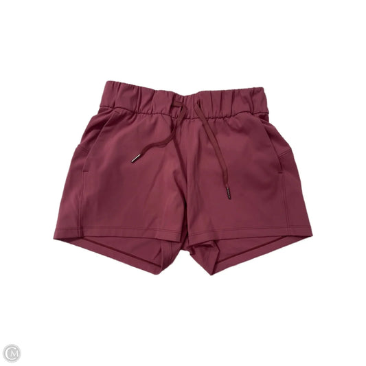Athletic Shorts By Lululemon In Red, Size: S
