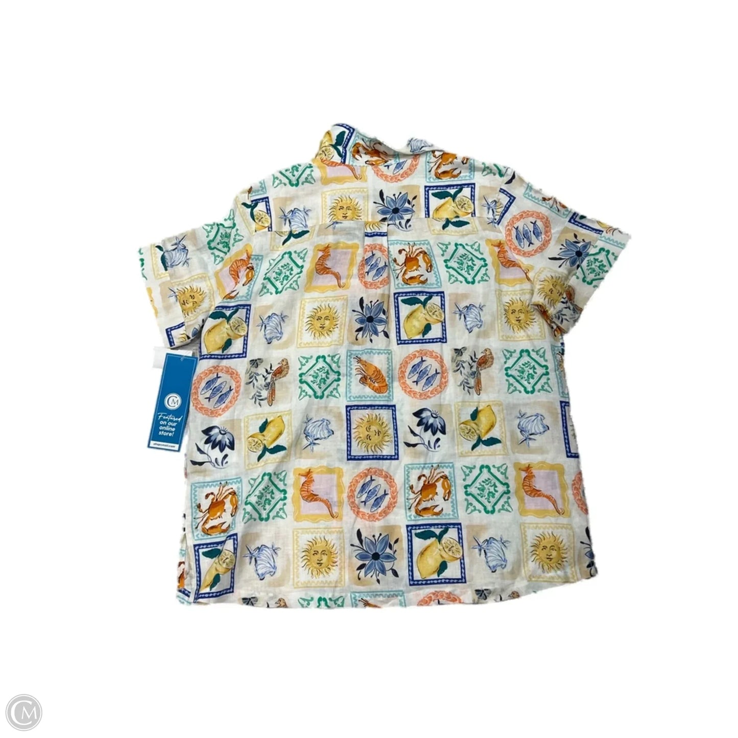 Top Short Sleeve By Seafolly In Multi-colored, Size: L