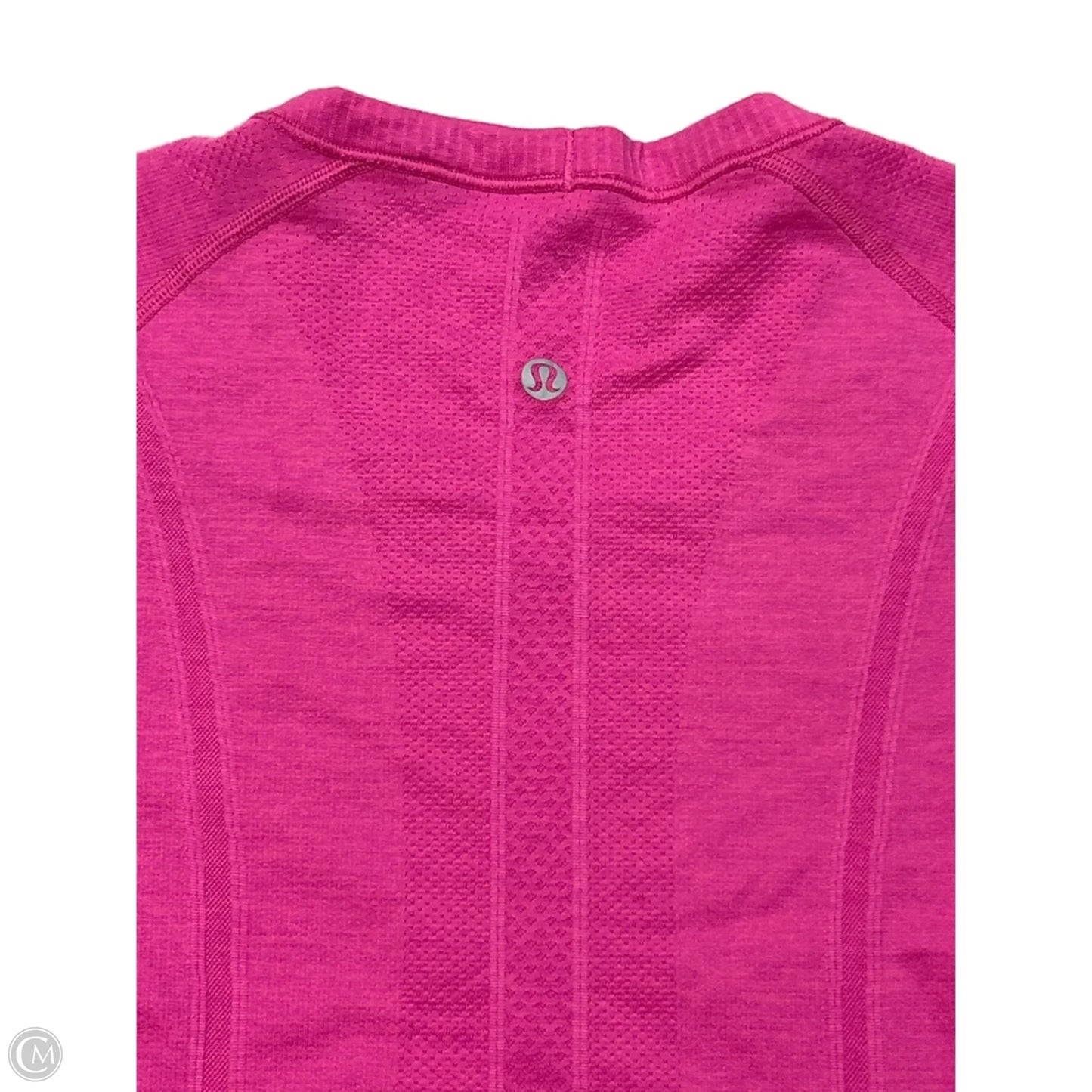 Athletic Top Short Sleeve By Lululemon In Pink, Size: M
