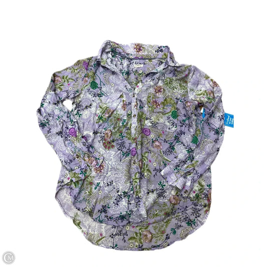 Top Long Sleeve By Pilcro In Purple, Size: M